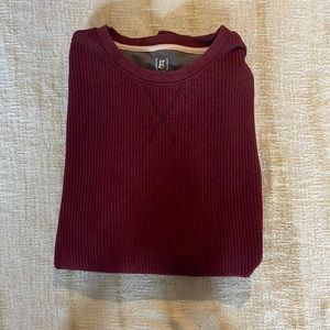 Men’s waffle knit long sleeve shirt